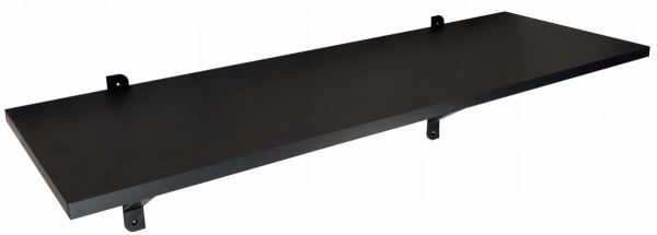 Półka CZARNA loft 90 x 30 cm do ściany wraz z kompletem haków