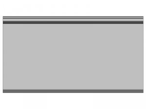 Półka z zagiętym w dół frontem z plexi do panelu 30 cm x 15 cm