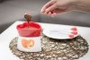 Czekoladowe fondue porcelanowe czerwone