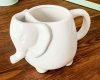 Ceramiczny kubek słonik biały 500 ml
