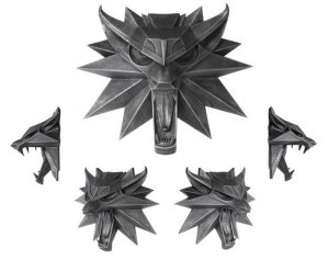 Wiedźmin 3 Witcher Wild Hunt - Wilk Rzeźba ścienna 15 x 15 cm