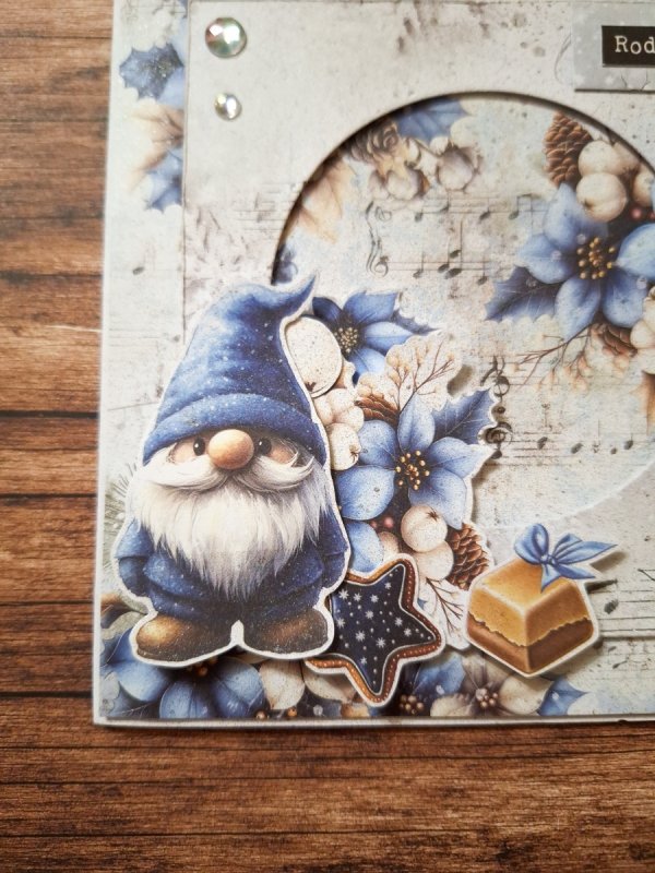 Kartka świąteczna ze skrzatem #3