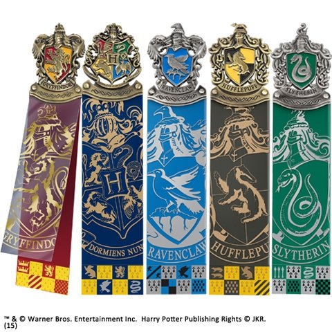 Harry Potter - Zestaw zakładki do książek 5 szt. Domy Hogwart