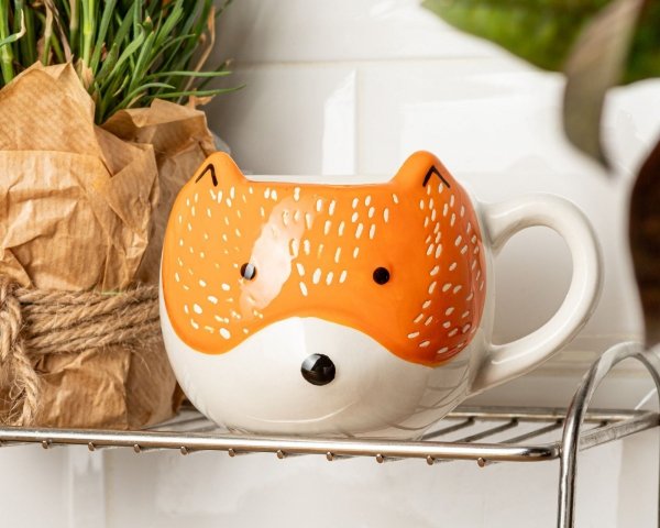 Kubek ceramiczny Uszaty Lisek