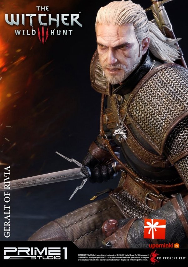 Wiedźmin - Figurka Geralt of Rivia 66  cm - Witcher 3 Wild Hunt