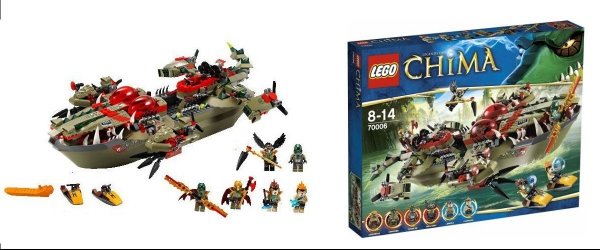 Chima - Krokodyla łódź Craggera - LEGO 70006
