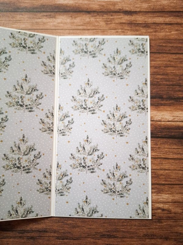 Kartka świąteczna w błękicie z kwiatami #4