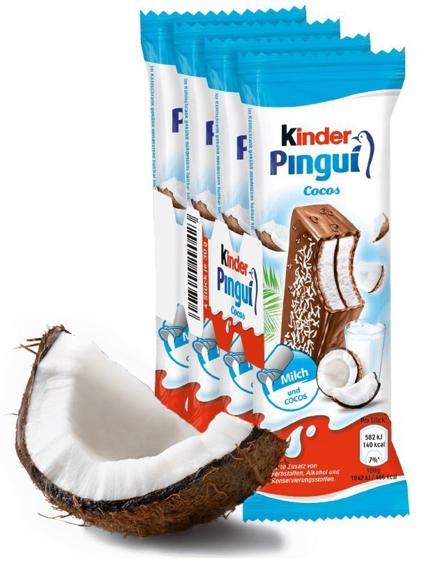 Ferrero Kinder Pingui Krem Kokosowy 4szt Niemcy Slodycze I Przekaski Delikatesy
