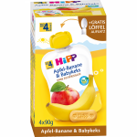 Hipp Bio Mus Jabłko Banan Keks + Łyżeczka 4m 4x90g