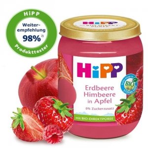 HIPP BIO Owoce Truskawki Maliny Jabłko 160g 5m