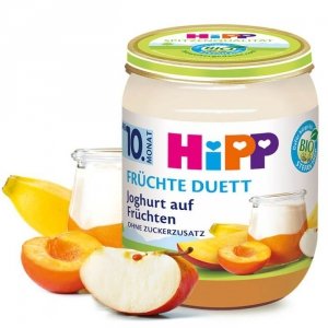 Hipp Bio Deser Jogurt Banan Jabłko Morela Mango 160g 10m