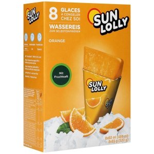 Sun Lolly Pomarańczowe lody Wodne do mrożenia 8szt 520g