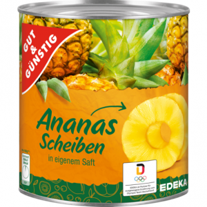 GG Ananas we własnym soku plastry 565g b/cukru