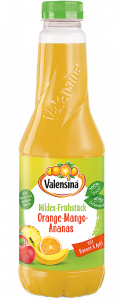 Valensina 100% naturalny sok Pomarańcz Mango Ananas 1L