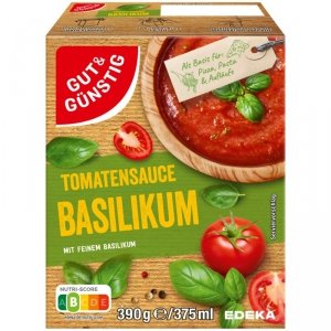 GG Aromatyczny Przecier Sos Pomidorowy z Bazylią 390g z Niemcy 