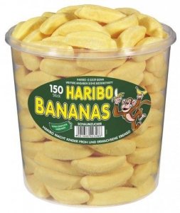 Haribo żelki Bananas pianki w posypce 150 szt 1050g