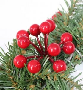 Dekoracyjne Jagody Jarzębiny Sztuczne Owoce Ozdoba Świąteczna 7x6cm