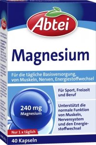 Abtei Magnez 240mg Mięśnie Kości Zmęczenie Energia 40szt Niemcy