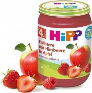 HIPP BIO Owoce Truskawki Maliny Jabłko 190g 4m