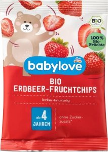 Babylove Bio Liofilizowane Truskawki Chipsy Chrupki 1r 12g