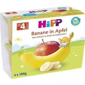HIPP BIO Mus owocowy Jabłko Banan 4x100g 4m