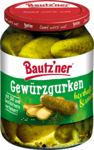 Bautzner Ogórki Konserwowe Zalewa Octowa Cebula Gorczyca 360 g Niemcy