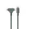 Native Union Belt Cable Duo - kabel USB-C - USB-C / lightning, 1,5 m (slate green)