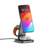 Satechi 3-in-1 Foldable Charging Stand - składana podstawka ładująca Qi2 do trzech urządzeń (US,CAN,EU,UK) (space gray)