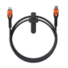 UAG Rugged Cable - kabel USB-C - lightning 30W, 1,5 m (black/orange) [mto]