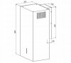 Okap AKPO WK-4 CUBERA WL CZARNY MAT T520 M3 / CZARNY FILTR ALUMINIOWY