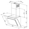 Okap MAAN Vertical Eco Duo Glass czarny front szkło 60 cm szer.