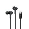 BELKIN SŁUCHAWKI PRZEWODOWE DOUSZNE USB-C, CZARNE