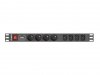 Listwa zasilająca Lanberg  PDU-04E04I-0200-BK (2m; kolor czarny)