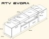 Szafka RTV EVORA 200 śliwa/biały połysk