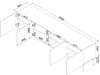 Szafka RTV 4D PALAZZO BIS 201x40x60 czarny mat