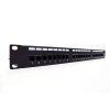 Digitus Patch panel 19 24 porty, kat.6, U/UTP, 1U, wspornik kablowy, czarny (kompletny)