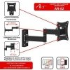ART Uchwyt do TV LCD/LED 10-27 15KG AR-82 regulacja pion/poziom 28cm