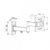 ART Uchwyt do TV LCD/LED 10-27 15KG AR-82 regulacja pion/poziom 28cm