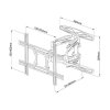 Techly Uchwyt ścienny do TV LCD/LED 40-80cali 50kg VESA pełna regulacja czarny