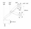 ART Uchwyt biurkowy gazowy do 1 monitora LED/LCD 10-32 L-17GD 9kg 2x USB 3.0
