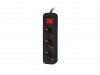 Lanberg Listwa przedłużacz 1,5m 3x230V  PS1-03F-0150-BK