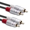 Qoltec Kabel 2xRCA męski / 2xRCA męski | 2m | czarny