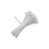 Qoltec Opaski zaciskowe wielorazowe/trytytki | 7.2*250mm | Nylon UV |   Białe