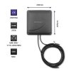 Qoltec Antena 4G LTE DUAL MIMO booster | 35dBi | 50W | 2xSMA męski