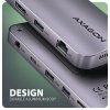 AXAGON HMC-12GM2 Wieloportowy hub USB 12in1 + M.2 NVMe/SATA pozycja, 10Gbps, 3x USB-A, USB-C, HDMI 4K/60Hz, DP 4K/60Hz, GLAN, SD