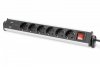 Digitus Listwa zasilająca biurowa 45° 6 gniazd, 2xUSB-A 1xUSB-C (5V/3,4A) możliwość obrotu o 180°, aluminiowa, z zaciskiem na bl