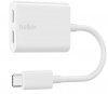 Belkin Adapter Dual USB-C Audio + Charge Rockstar białe