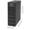 Qoltec Zasilacz awaryjny UPS 10kVA | 10000W | Power Factor 1.0 | LCD |  EPO | USB | On-line
