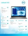 Dell Notebook Latitude 7455 Win11Pro Snapdragon X Elite 12C 32GB/512GBSSD Gen4/14.0 QHD+ Touch/UMA GPU/FgrPr/FHD/IR Cam/Mic/WLAN