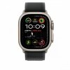 Apple Opaska Trail w kolorze czarnym do koperty 49 mm - rozmiar S/M - elementy z tytanu w kolorze naturalnym